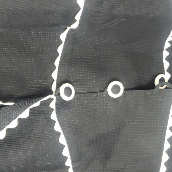 Neiman Marcus exclusive black seersucker tailored blazer cream white trim Size 4 - Picture 3 of 6